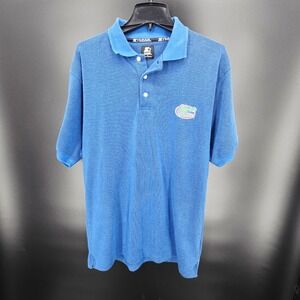 Starter Florida Gators Polo Shirt Mens Medium Blue Short Sleeve Embroidered Logo